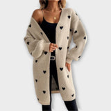 Julia - Kardigan w wzór serc