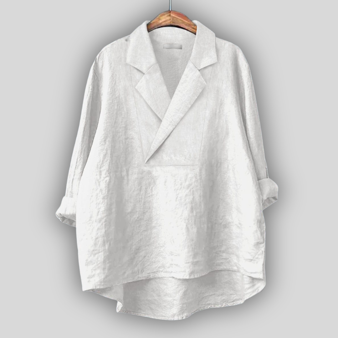 Lniana bluzka "Różowa Aura"