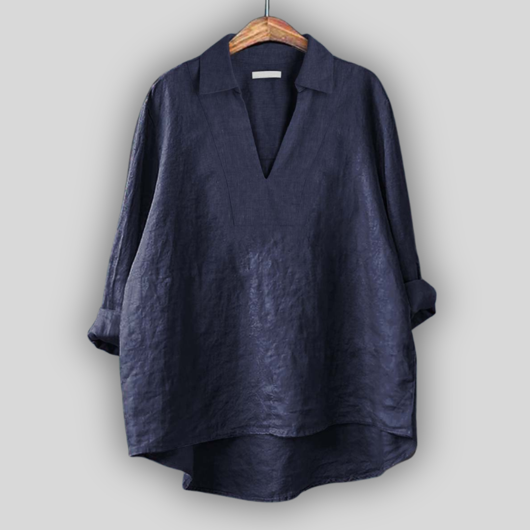 Lniana bluzka Srebrna Fineza