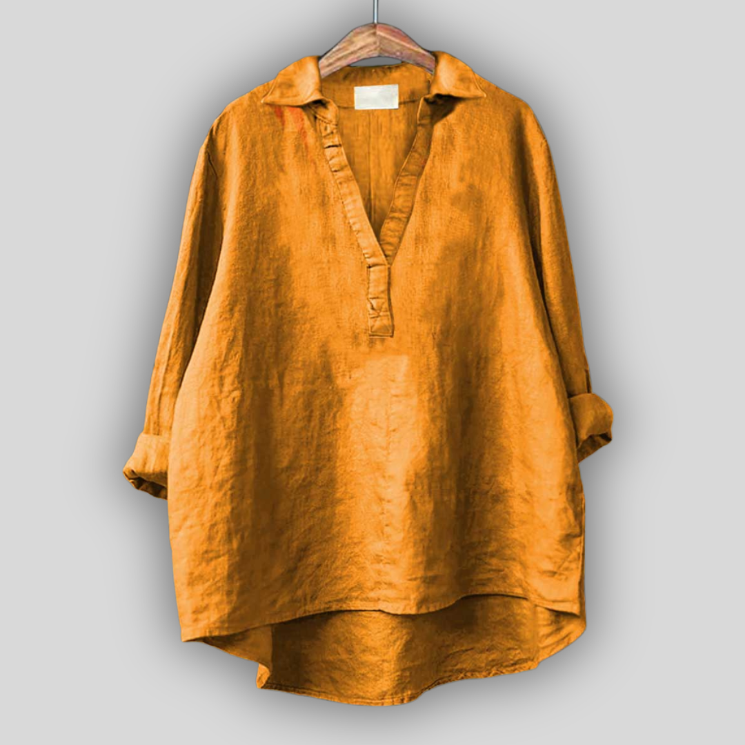 Biała Letnia Bluzka z Dekoltem V