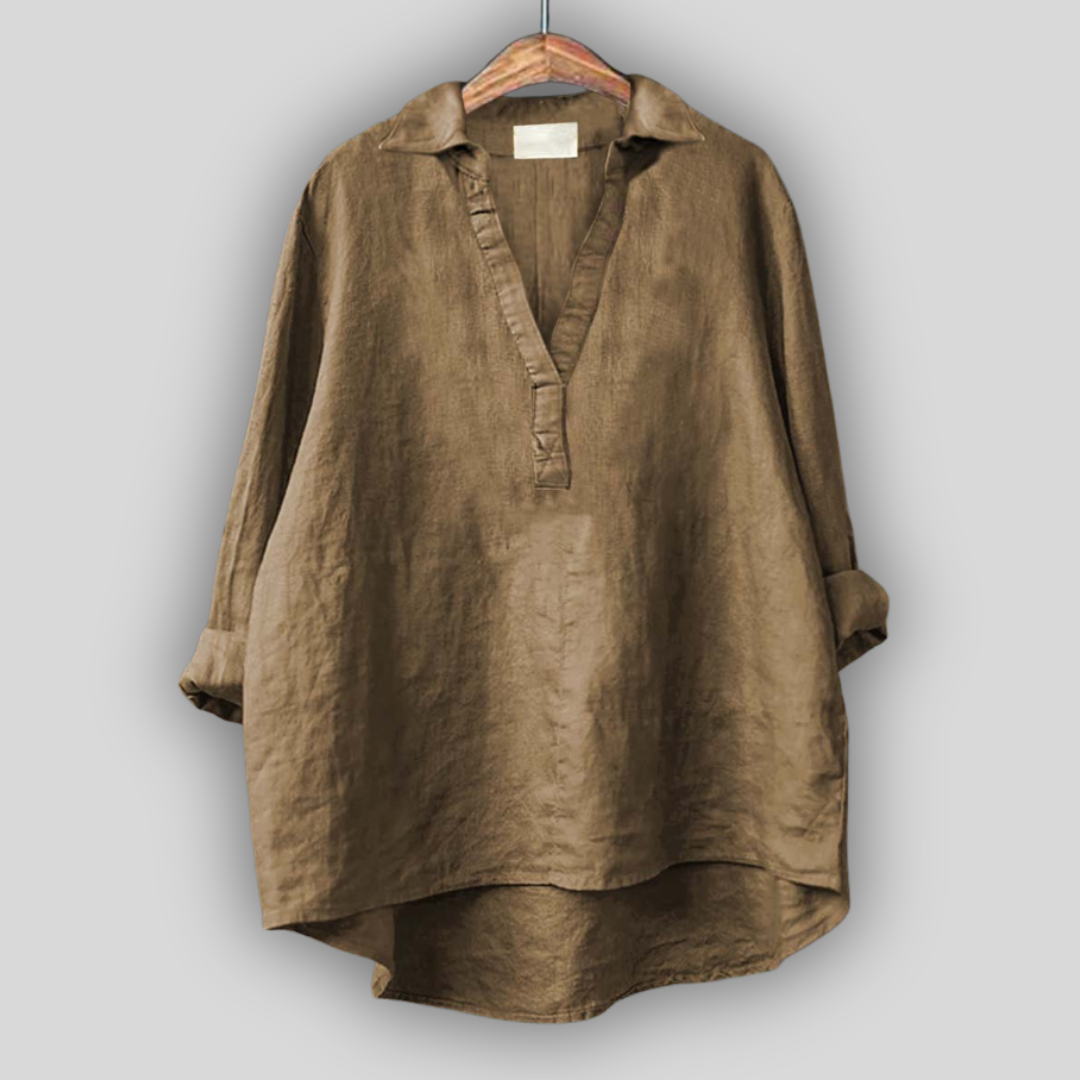 Biała Letnia Bluzka z Dekoltem V